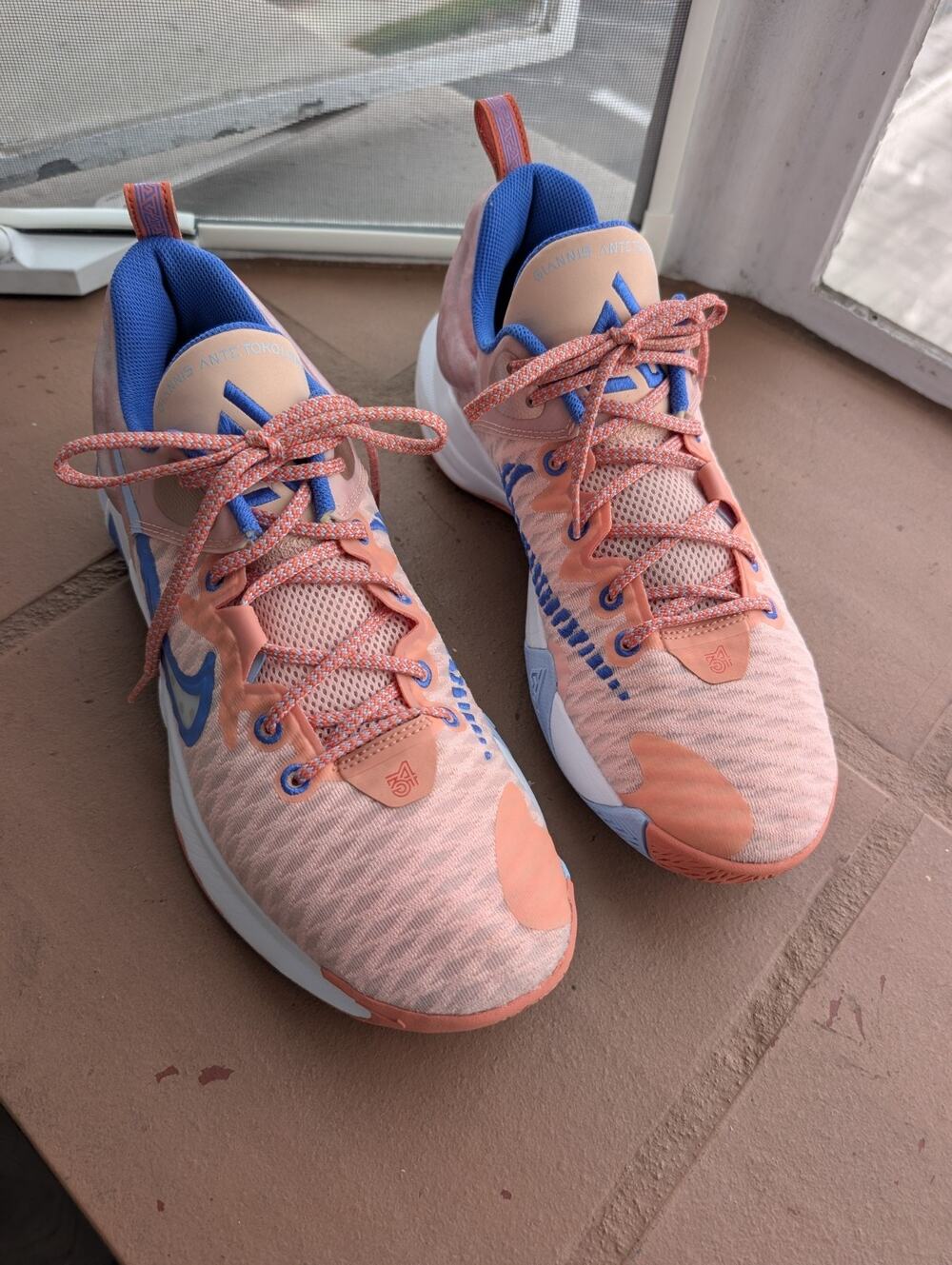 Nike Giannis Immortality Orange/Blue Basketball Shoes CZ4099-800 Mens Sz 10.5